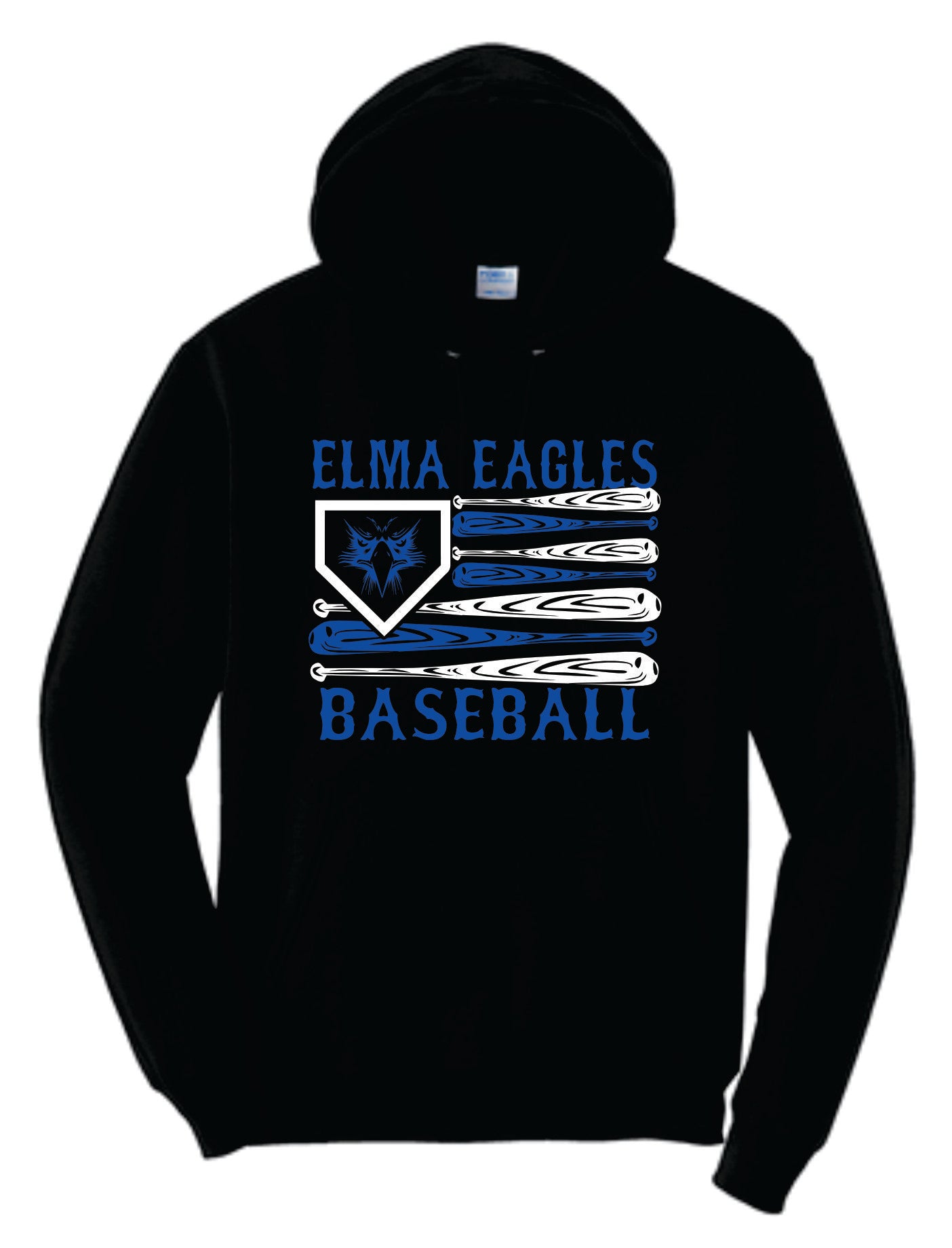 Elma Eagles Baseball Bat Flag Hoodie