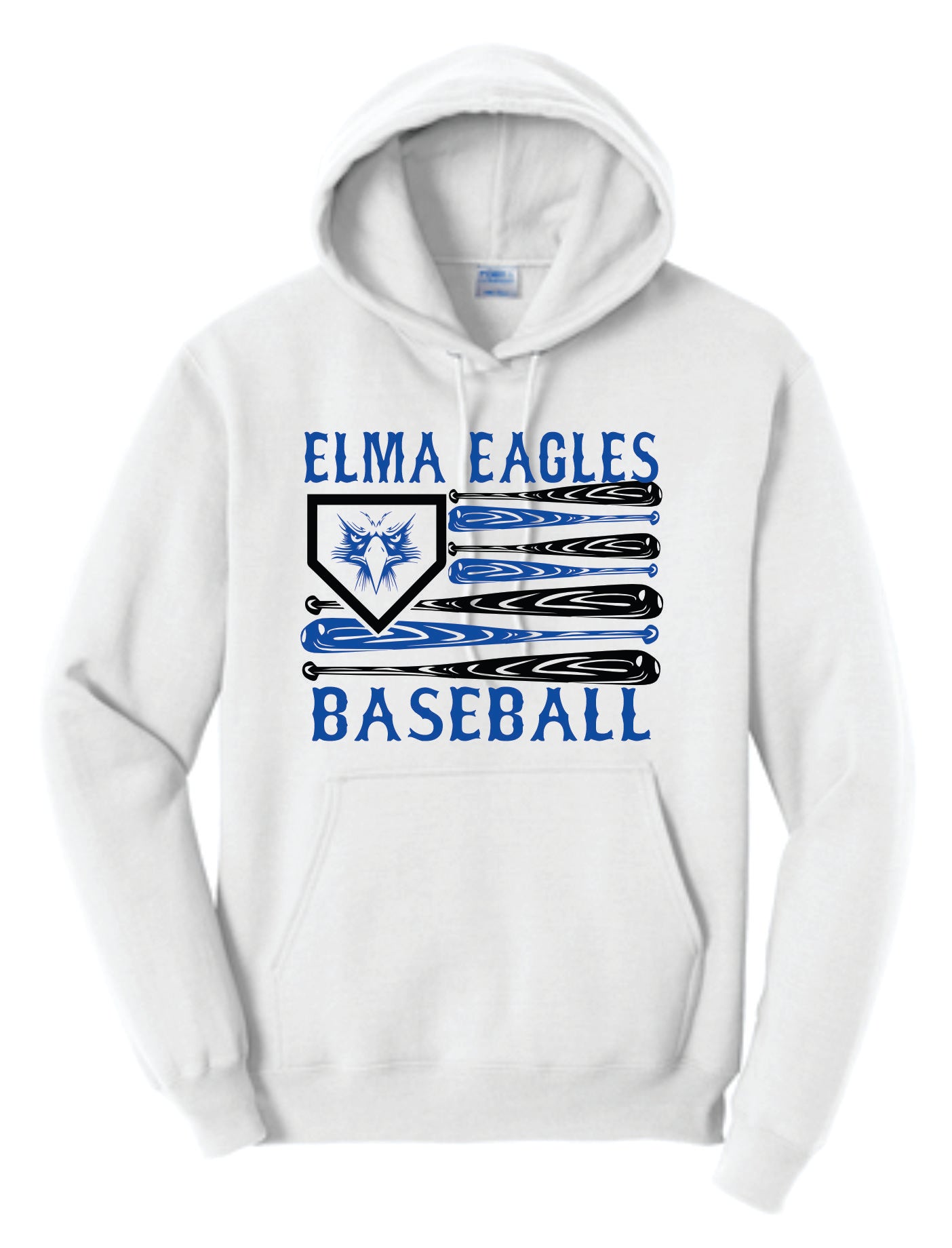 Elma Eagles Baseball Bat Flag Hoodie