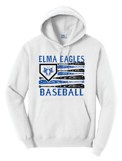 Elma Eagles Baseball Bat Flag Hoodie