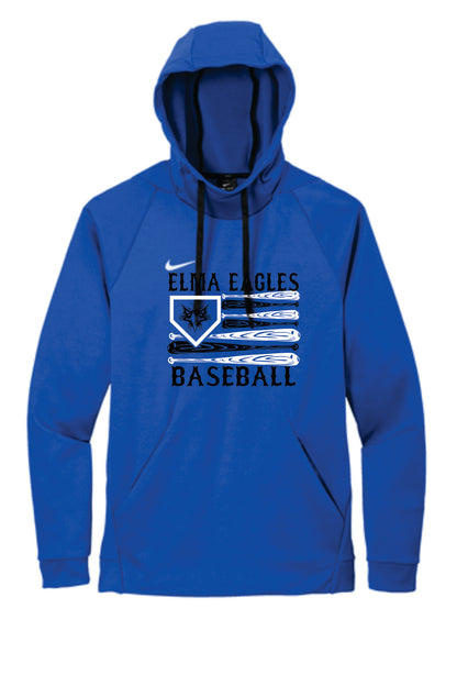 Elma Eagles Baseball Bat Flag Nike Hoodie