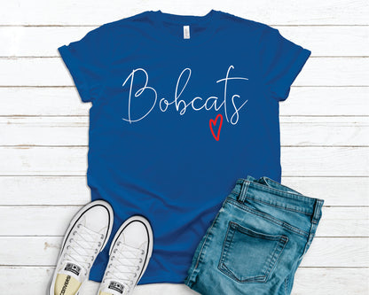 BLE Bobcats Cursive Tee
