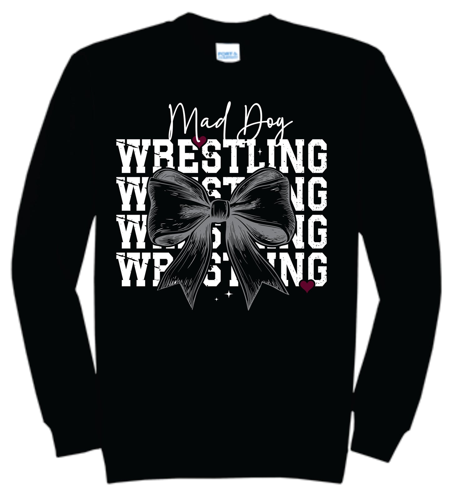 Mad Dog Wrestling/Bow  Crewneck sweatshirt
