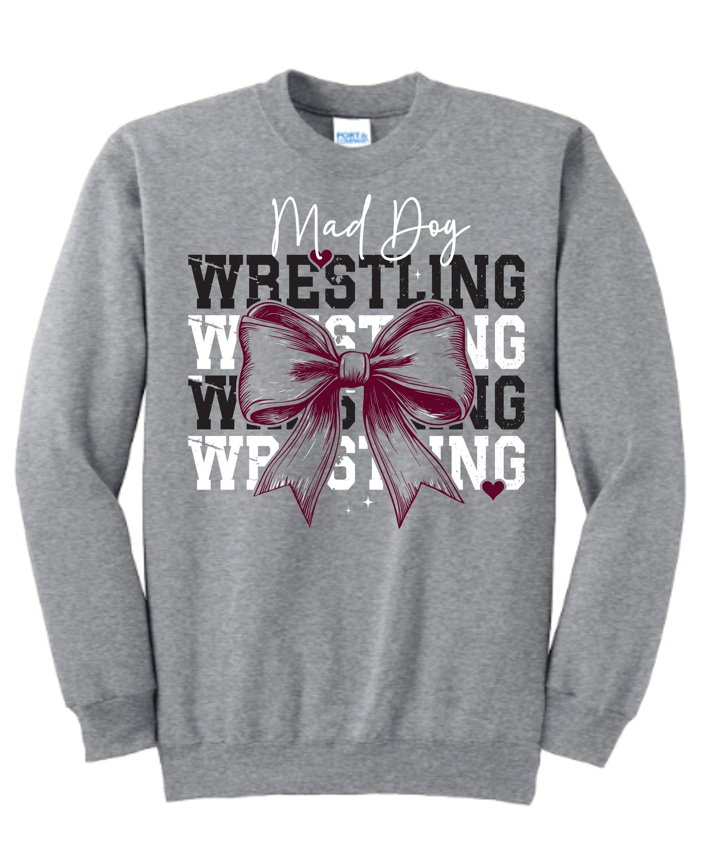 Mad Dog Wrestling/Bow  Crewneck sweatshirt