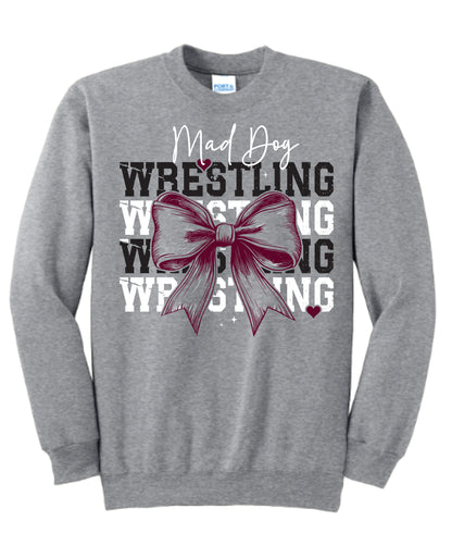 Mad Dog Wrestling/Bow  Crewneck sweatshirt