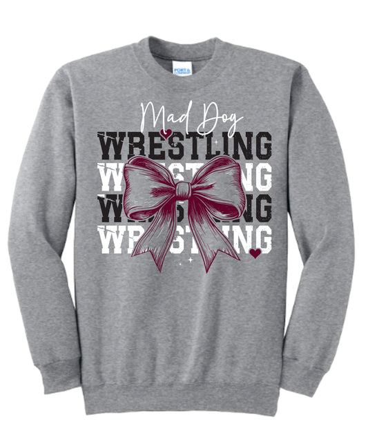 Mad Dog Wrestling/Bow  Crewneck sweatshirt