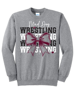 Mad Dog Wrestling/Bow  Crewneck sweatshirt