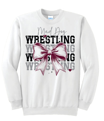 Mad Dog Wrestling/Bow  Crewneck sweatshirt