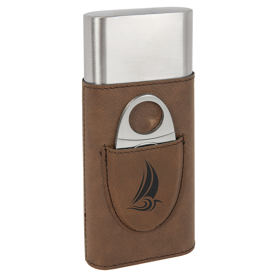 Leatherette Cigar Case with Cutter