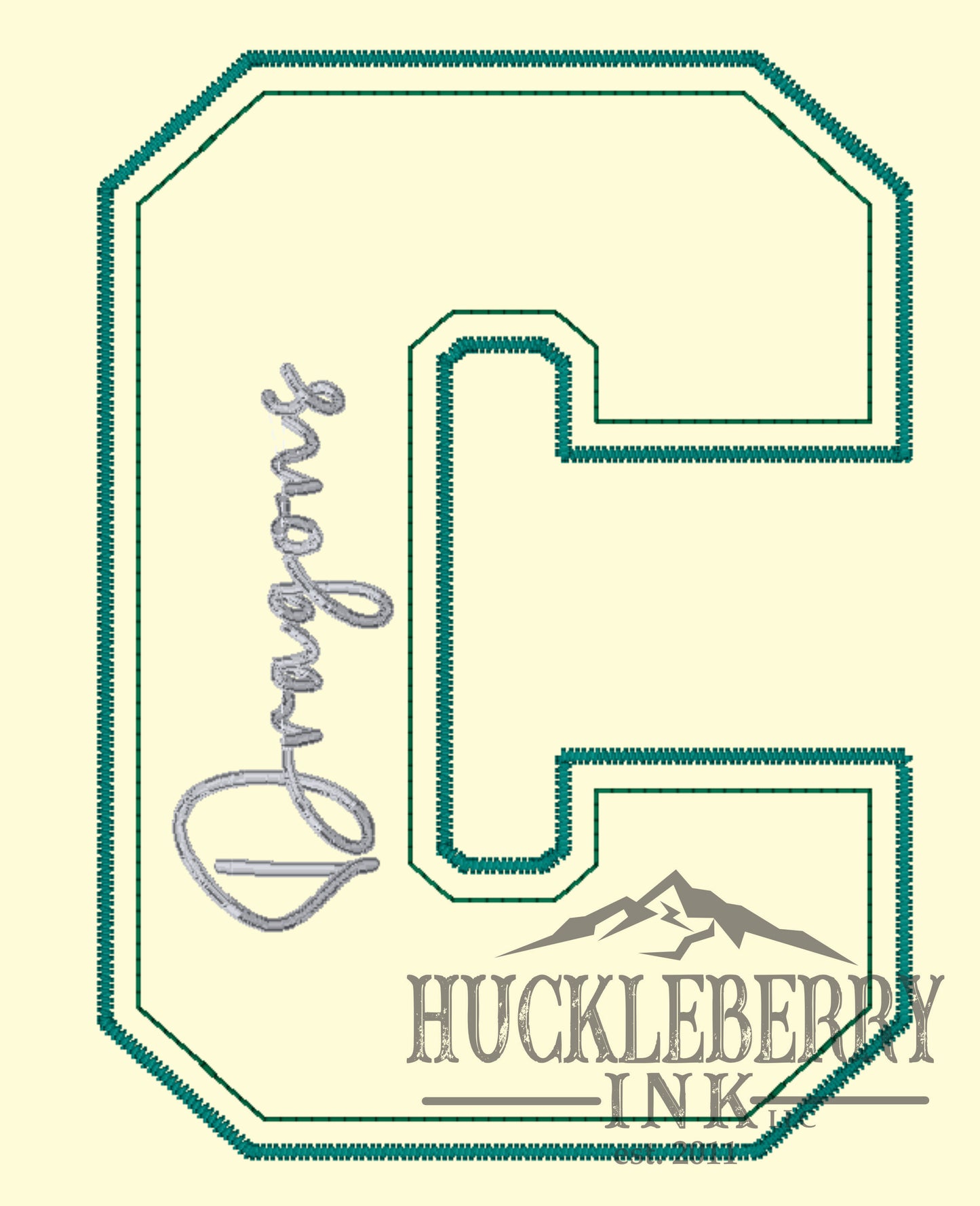 Custom Varsity Letter Embroidered Hoodie or Crewneck