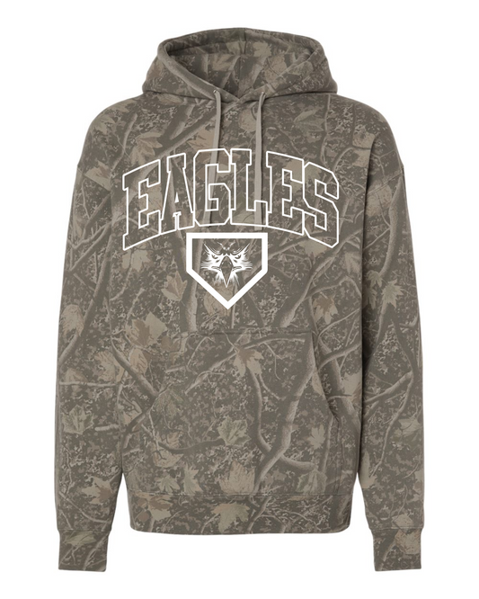 Elma Eagles Baseball Arched Camo Hoodie