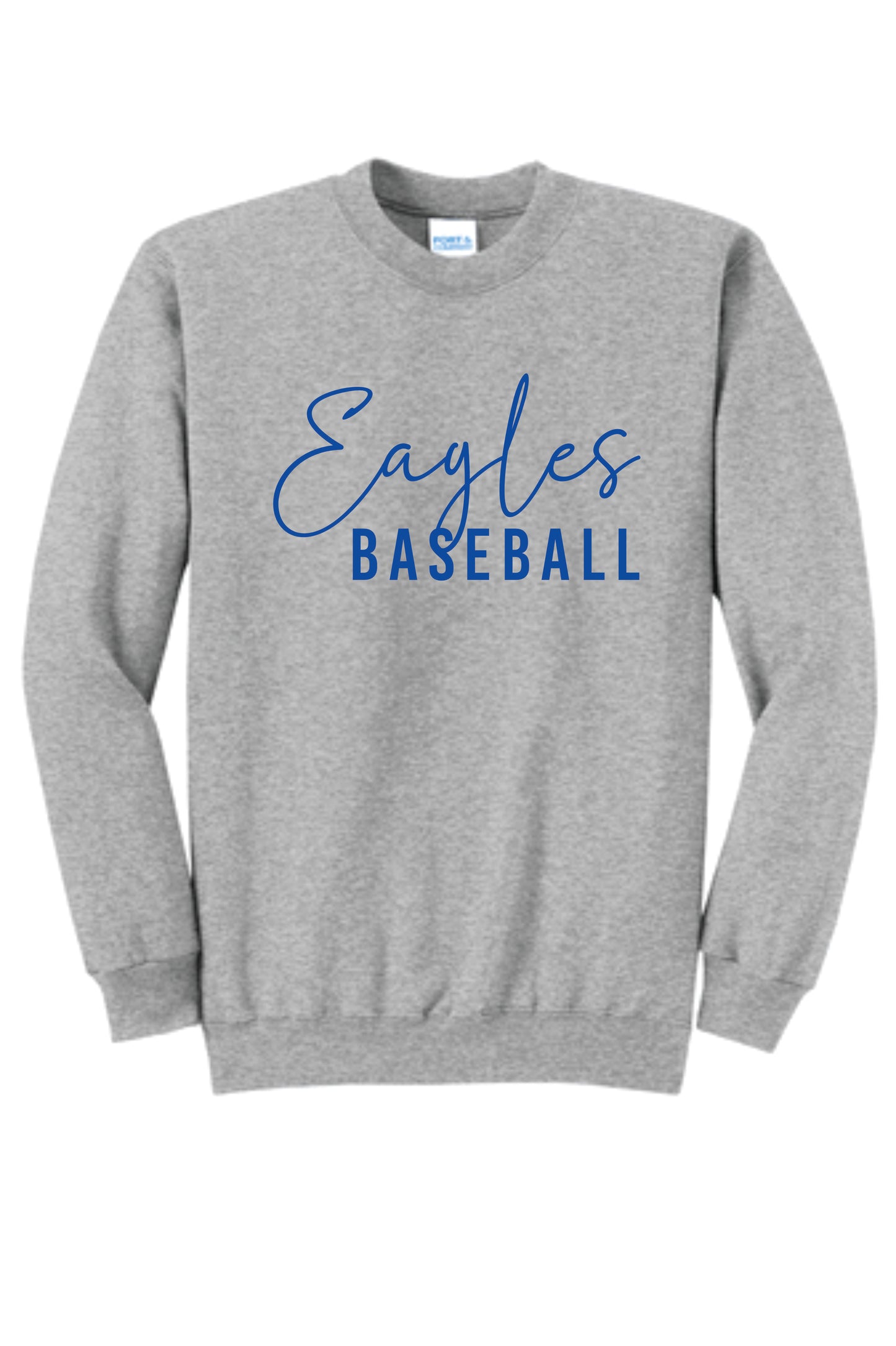 Elma Eagles Baseball Puff Print Crewneck Sweatshirt