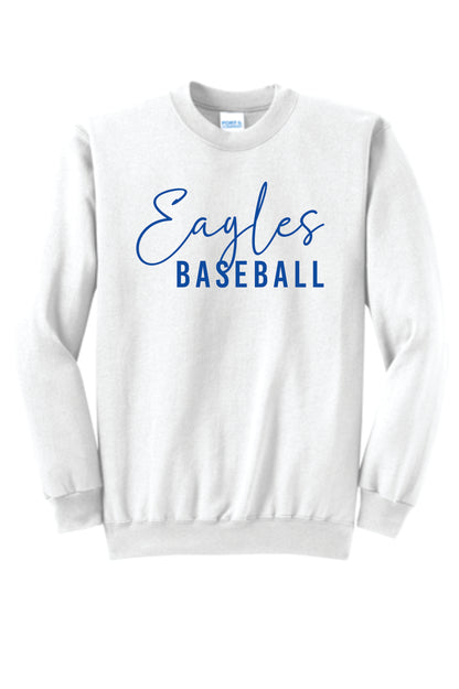 Elma Eagles Baseball Puff Print Crewneck Sweatshirt