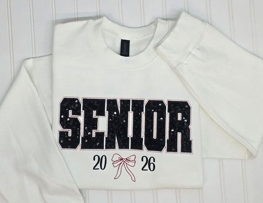 Senior 2026 Sequin embroidered Crewneck