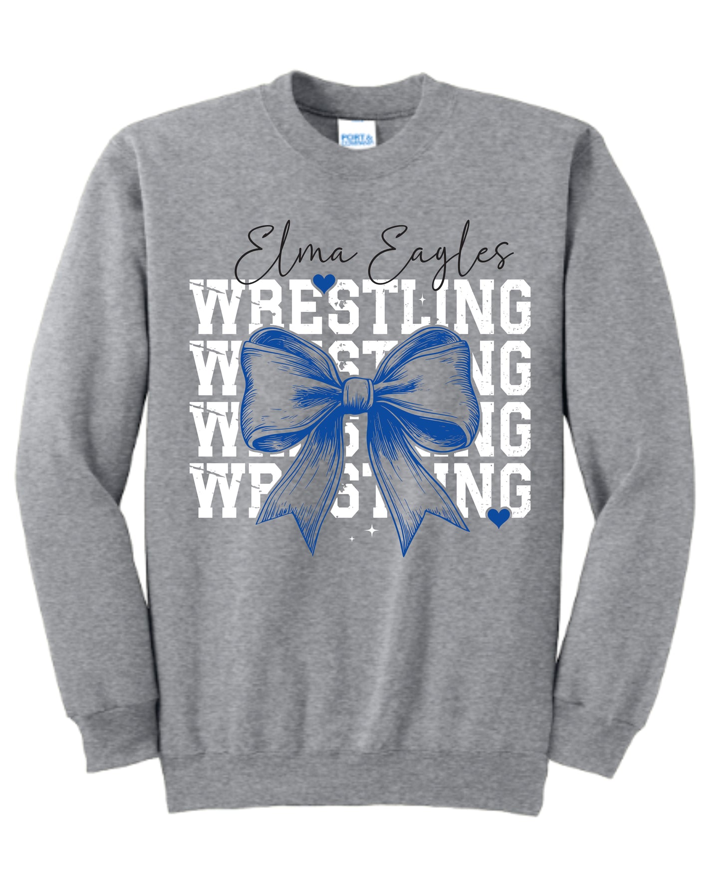 Elma Eagles Wrestling/Bow  Crewneck sweatshirt