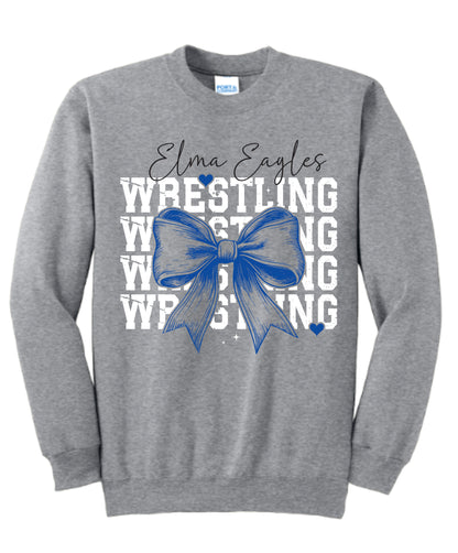 Elma Eagles Wrestling/Bow  Crewneck sweatshirt