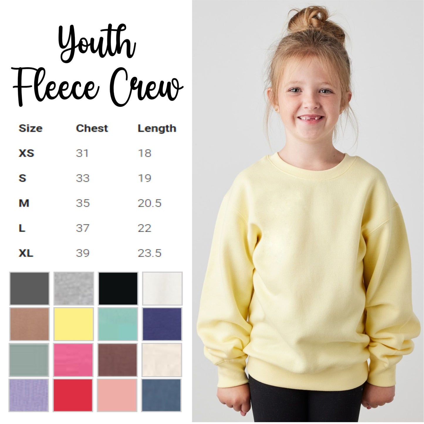 Youth Sequin Embroidered Crewneck