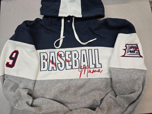 ECA Color Block Baseball Mama Hoodie
