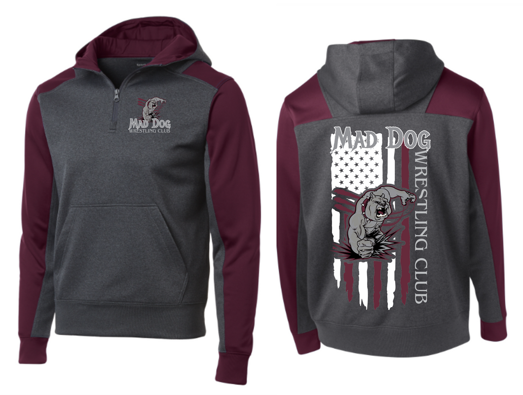 Mad Dog Flag 1/4 Zip Hoodie