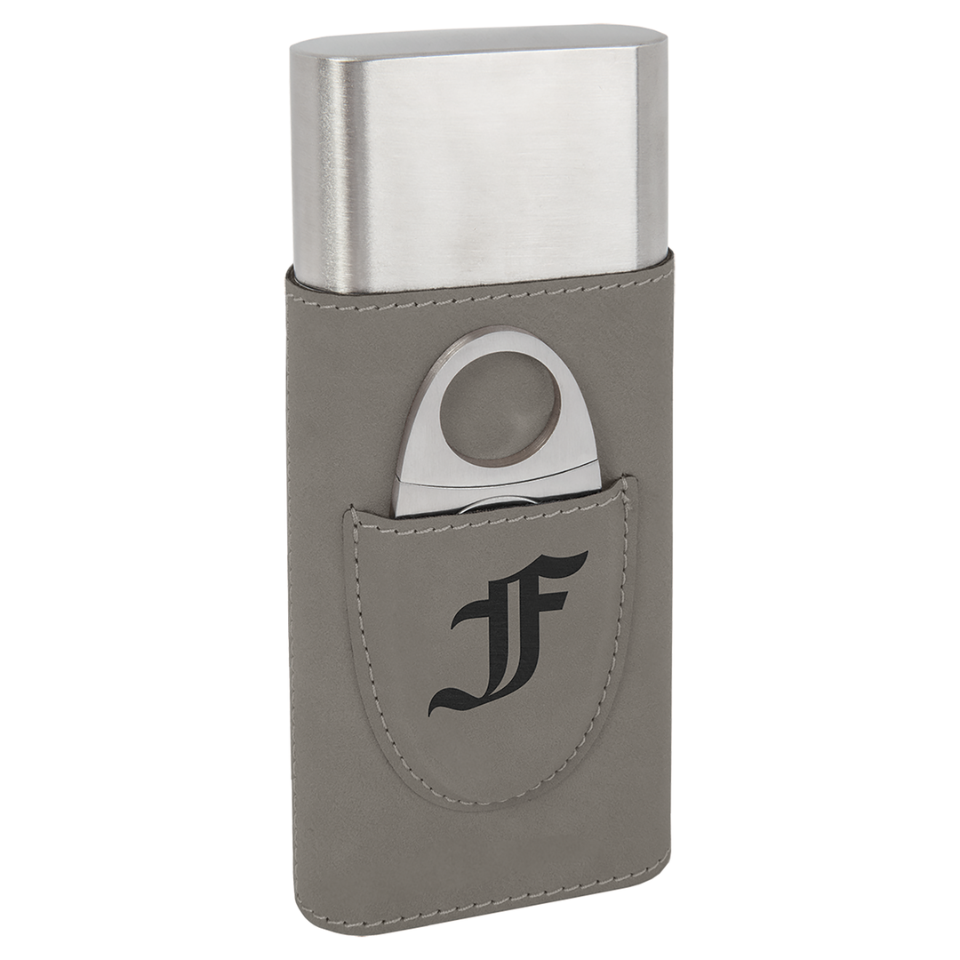 Leatherette Cigar Case with Cutter