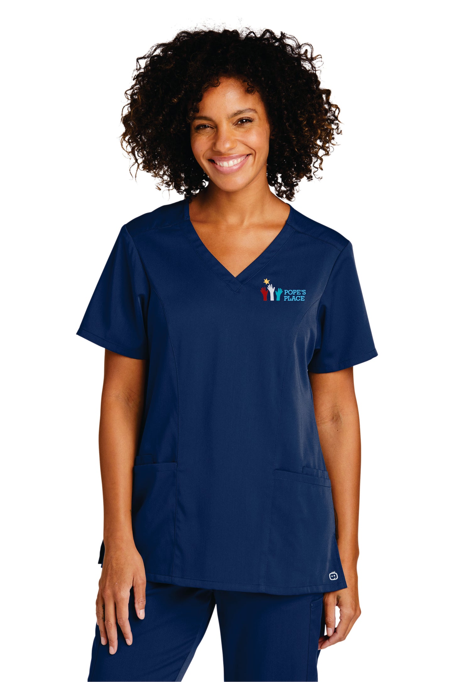 Ladies Embroidered Scrub Top | Pope's Place