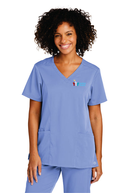 Ladies Embroidered Scrub Top | Pope's Place