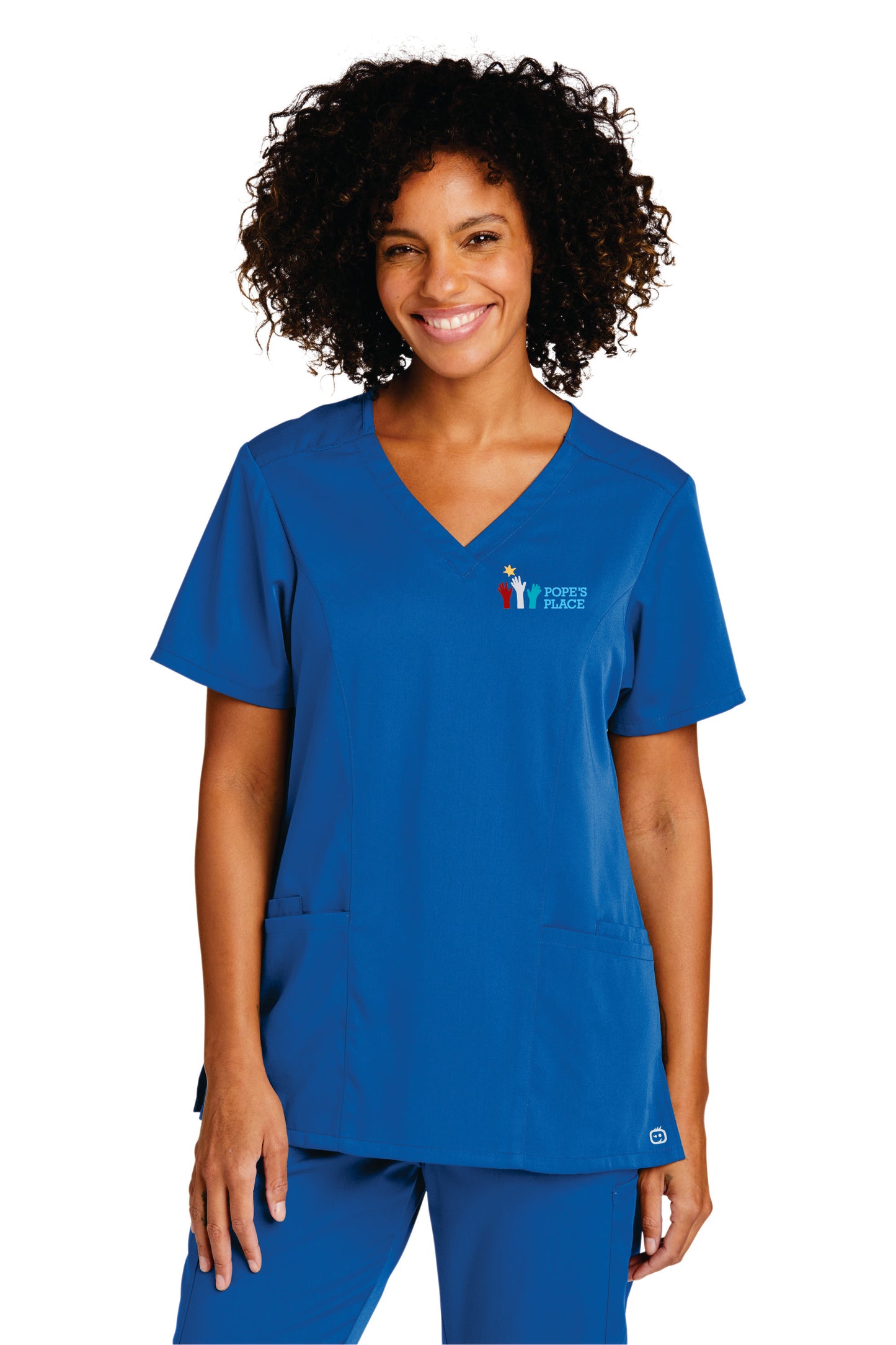 Ladies Embroidered Scrub Top | Pope's Place