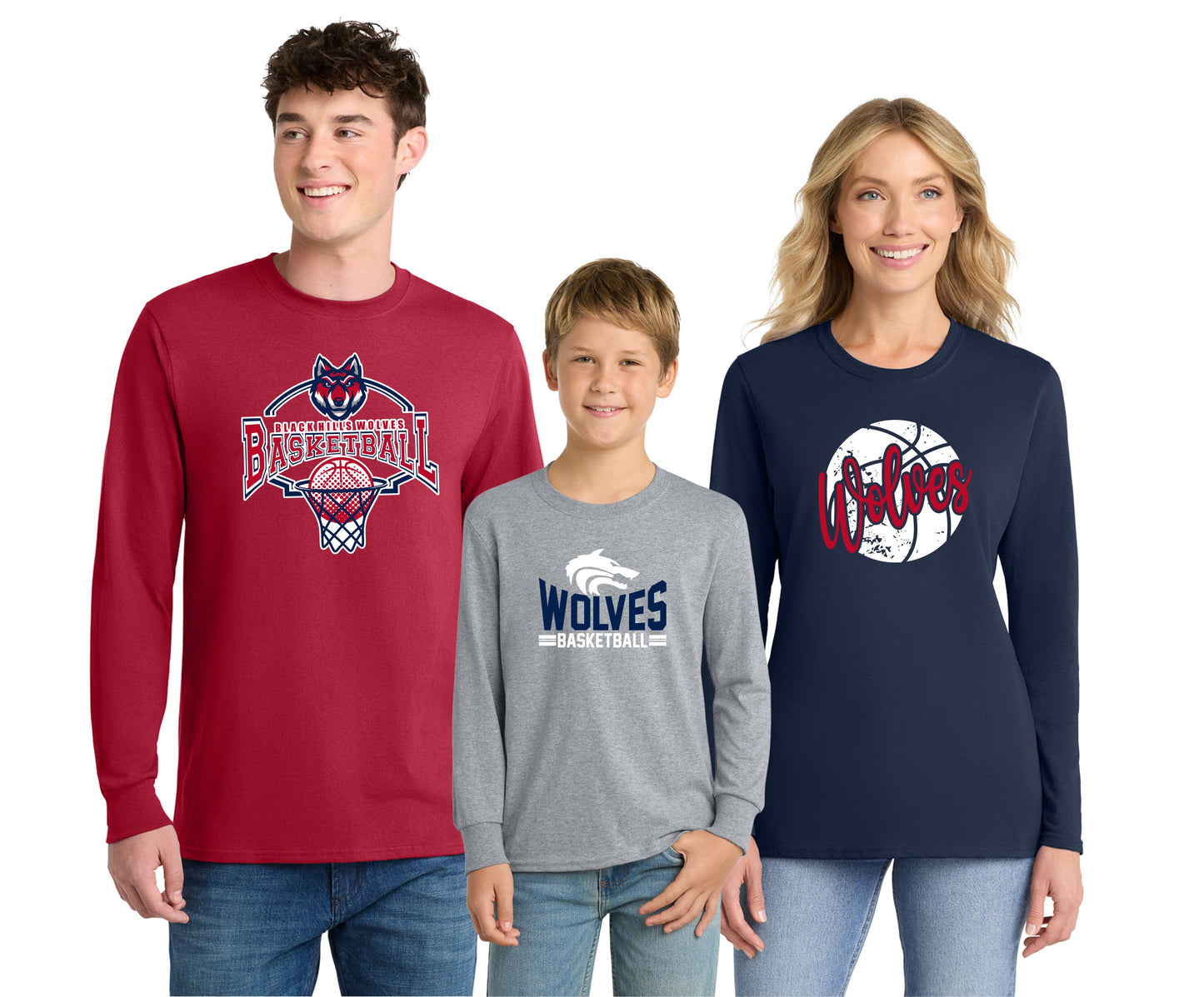 Wolves Basketball Long Sleeve Tee