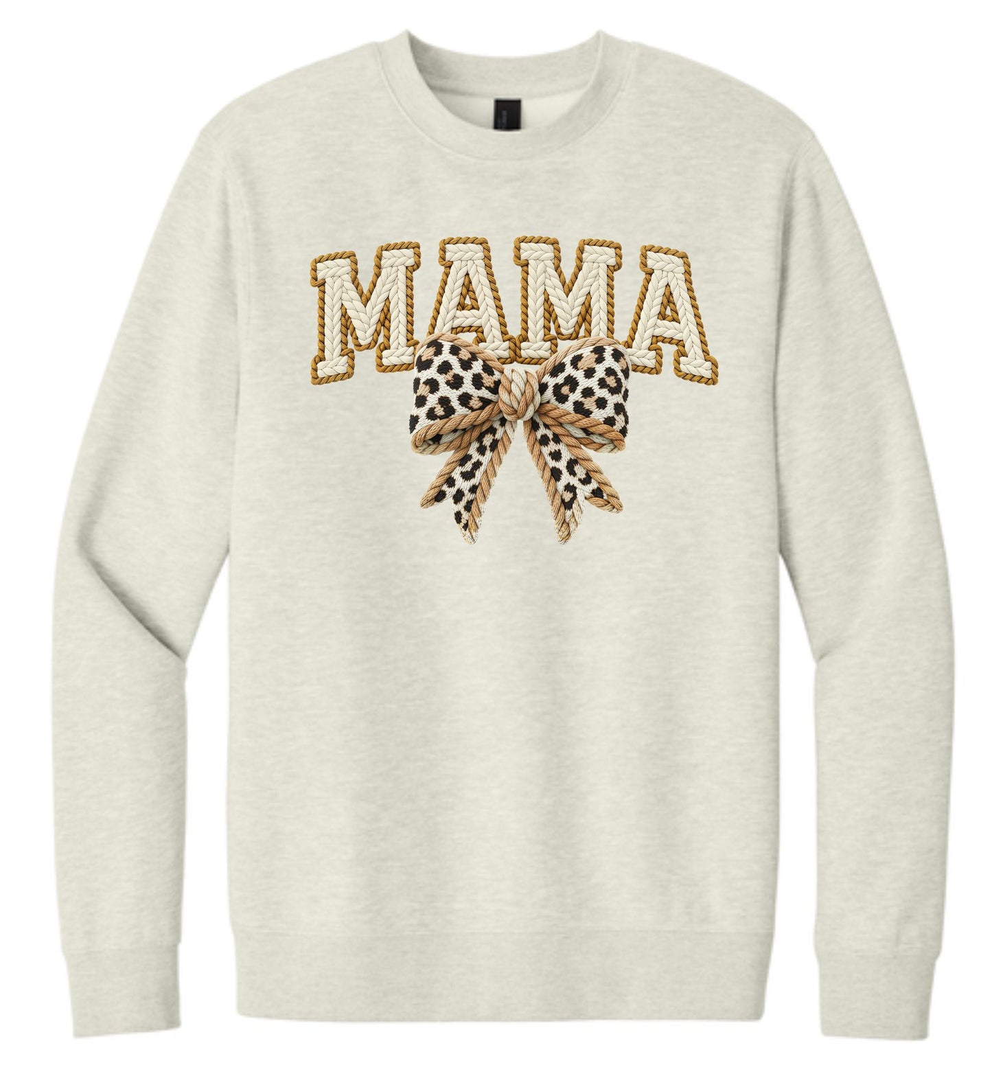Mama Faux Yarn Bow Crewneck