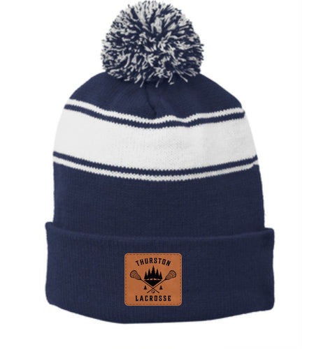 Thurston Lacrosse Stripe Pom Beanie