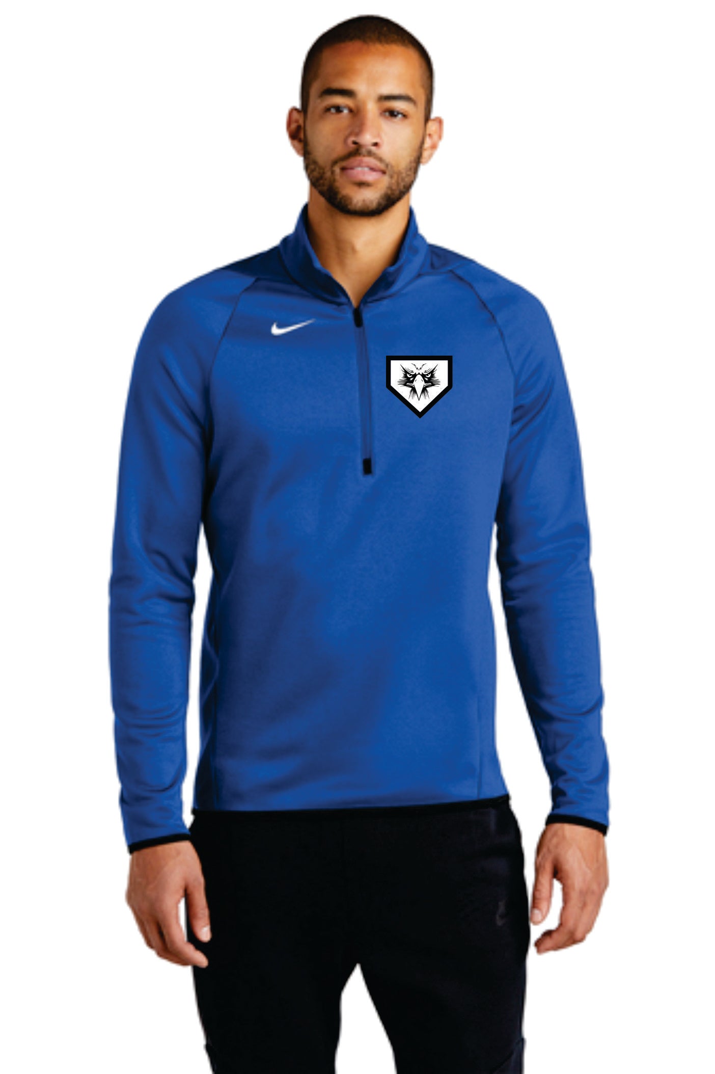 Elma Eagles Baseball Embroidered Nike 1/4 Zip