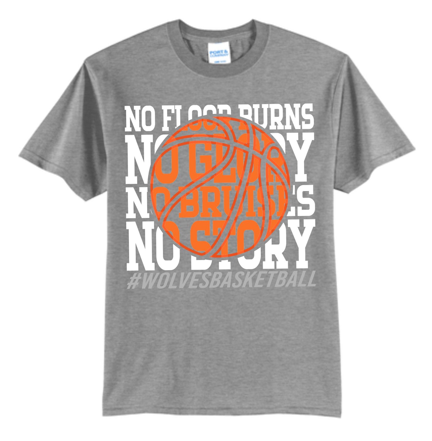 Wolves Basketball No Story Tee