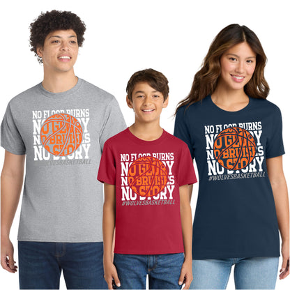 Wolves Basketball No Story Tee