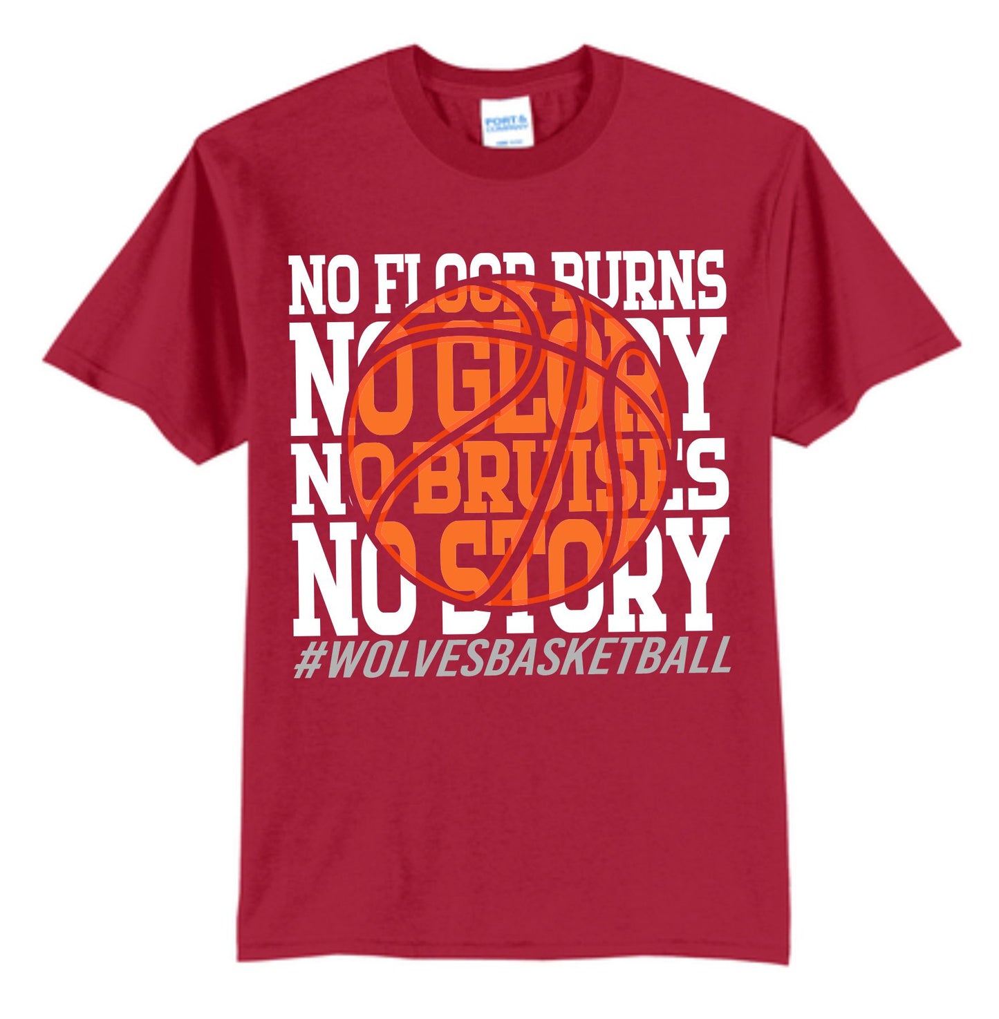 Wolves Basketball No Story Tee