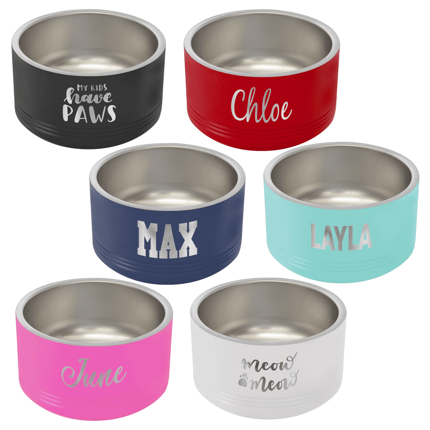 Laser Engraved Pet Bowls