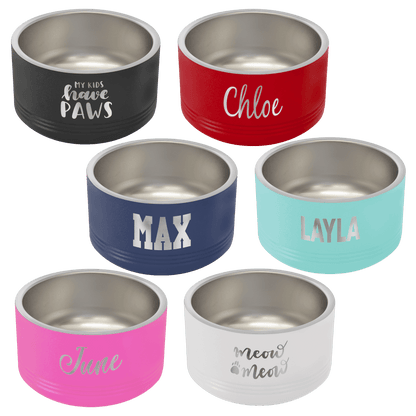 Laser Engraved Pet Bowls