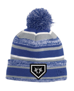 Elma Eagles Baseball Stripe Pom Beanie