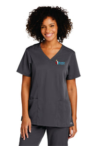 Ladies Embroidered Scrub Top | Pope's Place