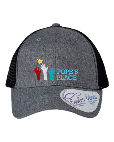 Embroidered Ponytail Hat | Pope's Place