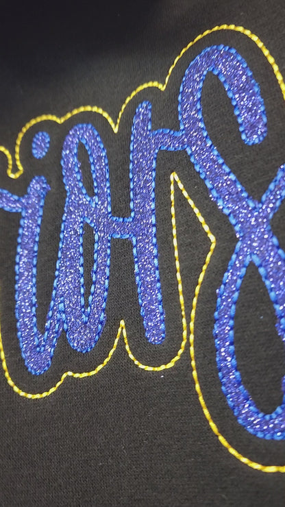 Warriors Embroidered Cowlneck Hoodie