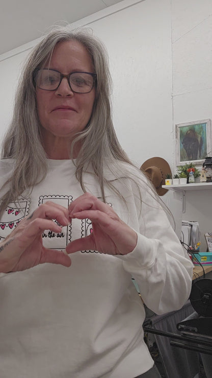 Love is in the Air Embroidered Crewneck