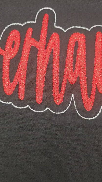 School Mascot Black Crossneck Hoodie