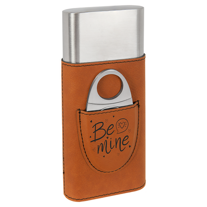 Leatherette Cigar Case with Cutter
