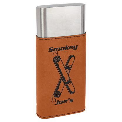 Leatherette Cigar Case with Cutter