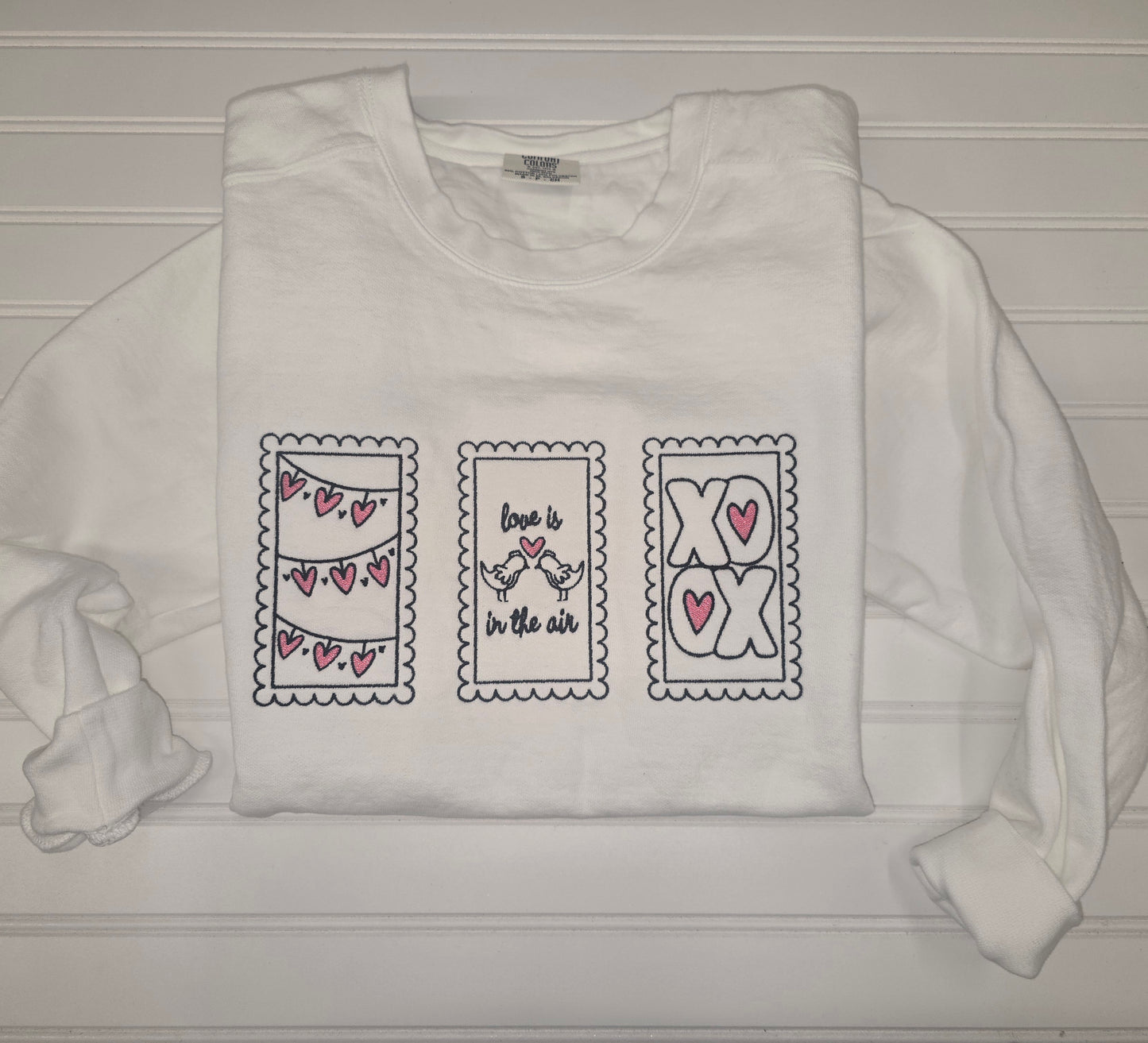 Love is in the Air Embroidered Crewneck