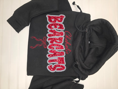 Any Word Sequin Embroidered Sweatshirt | Hoodie or Crew