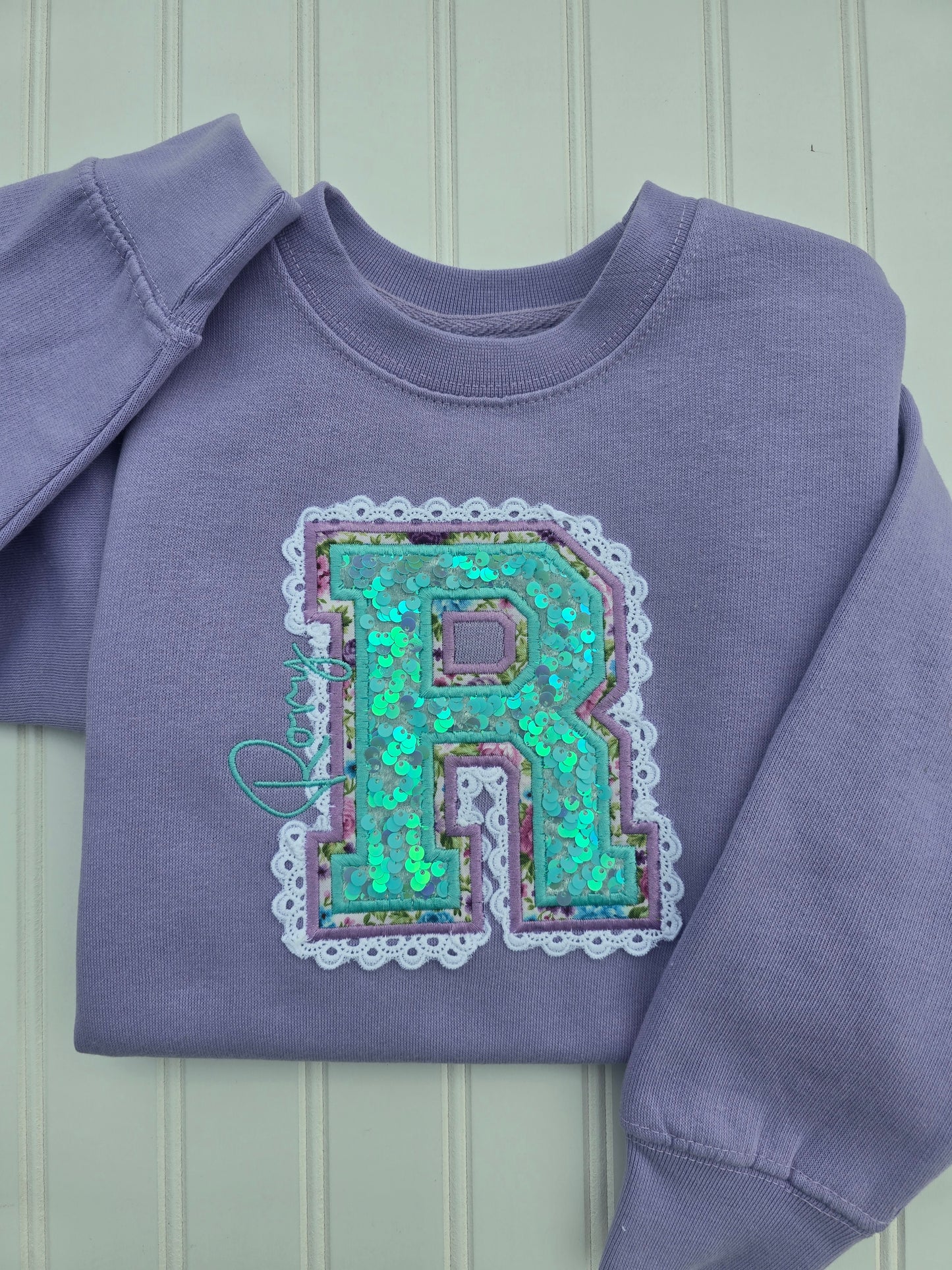Toddler Sequin Embroidered Crewneck