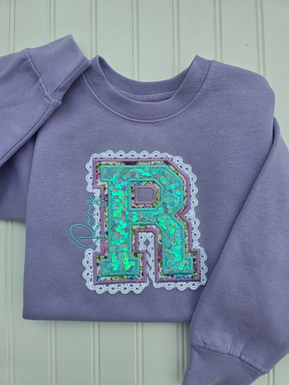 Toddler Sequin Embroidered Crewneck