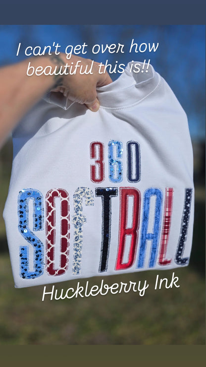 Mixed Media Applique Sweatshirt