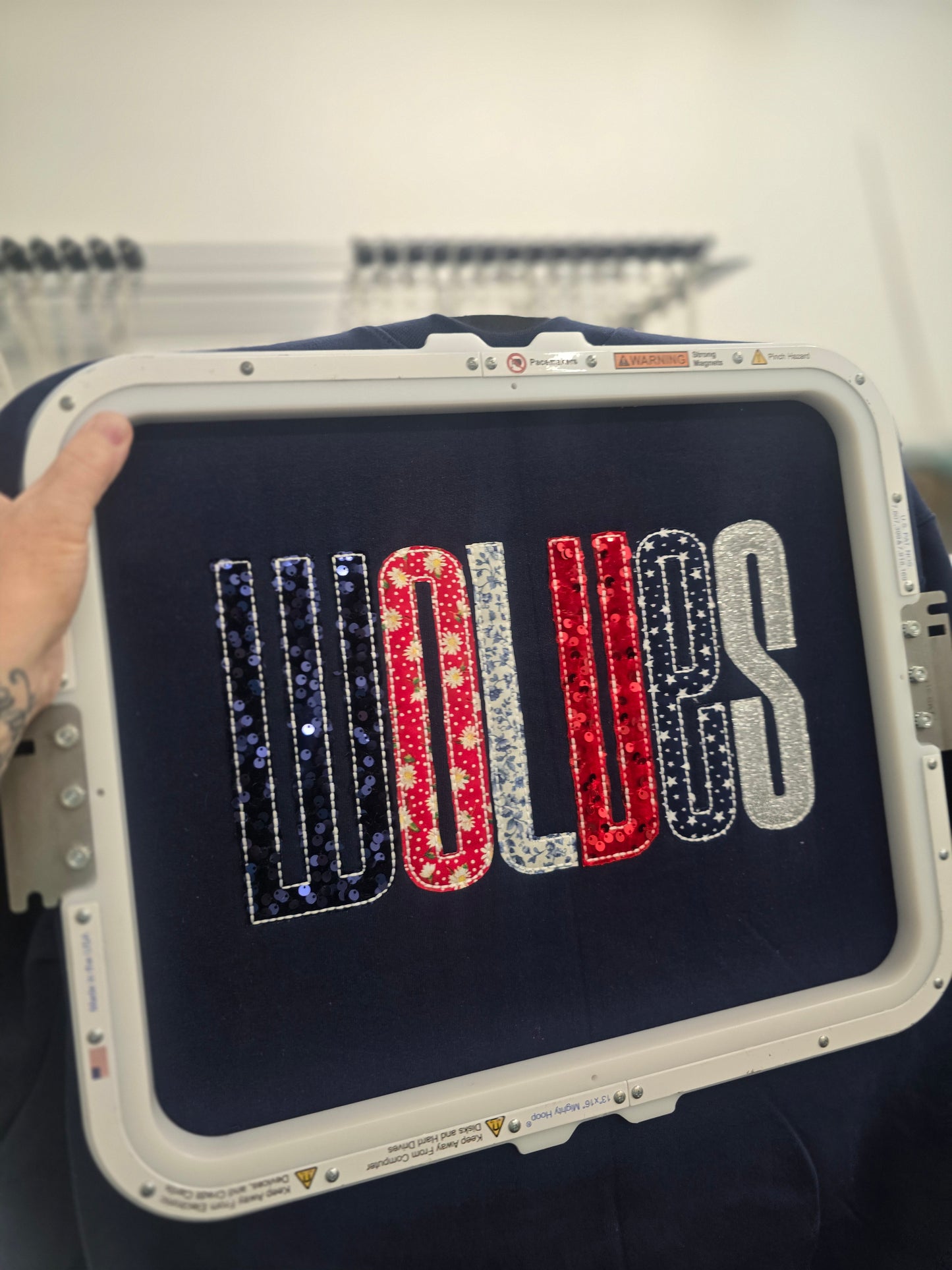Mixed Media Applique Sweatshirt