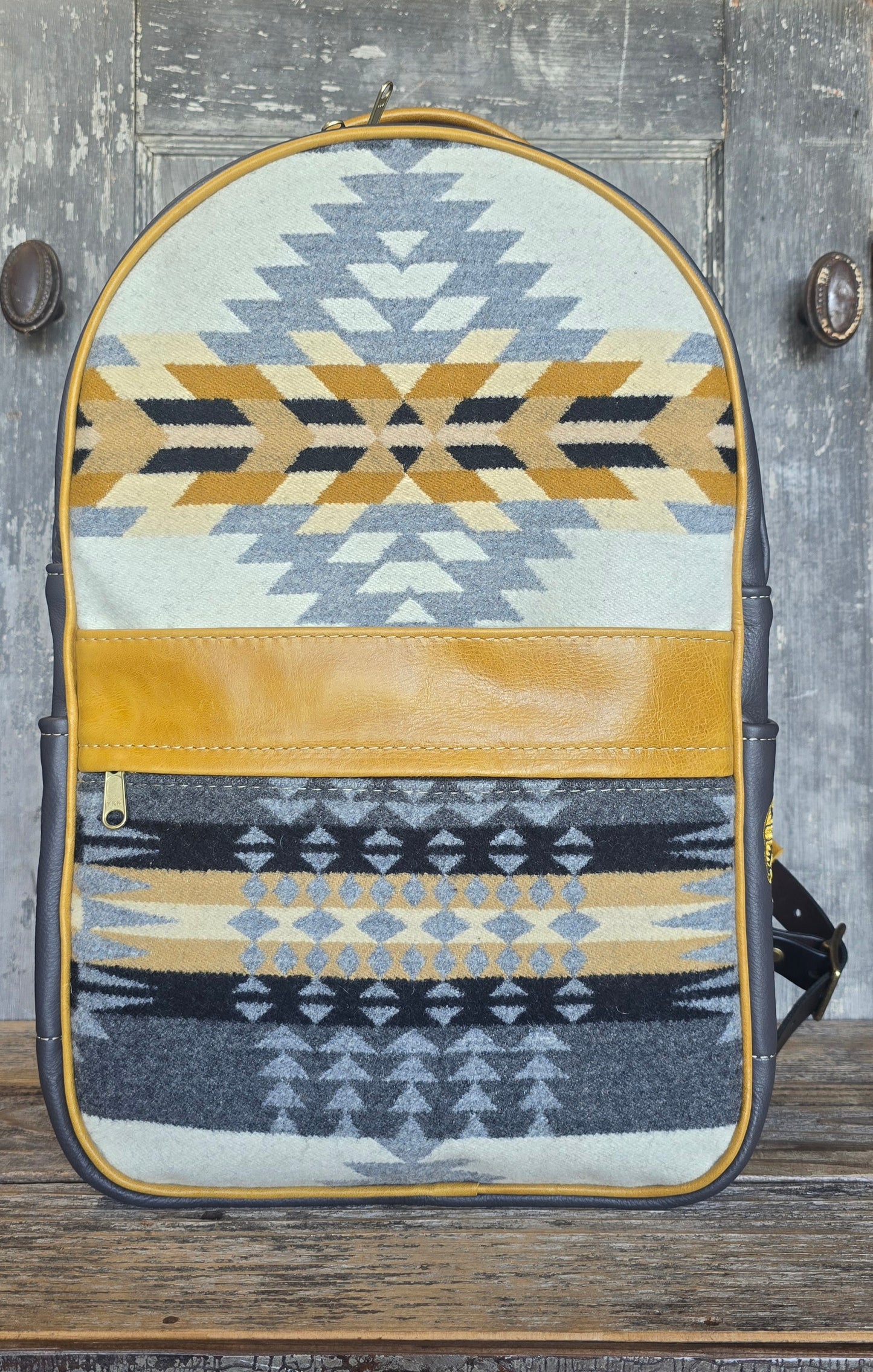 Rancho Bison Leather and Wool Backpack